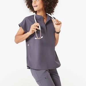 FIGS charcoal rafaela top XXS limited edition